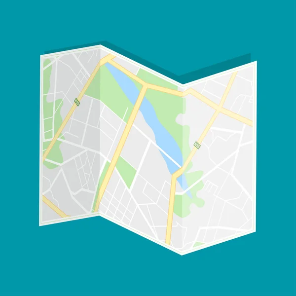 Stad kaart navigatie — Stockvector