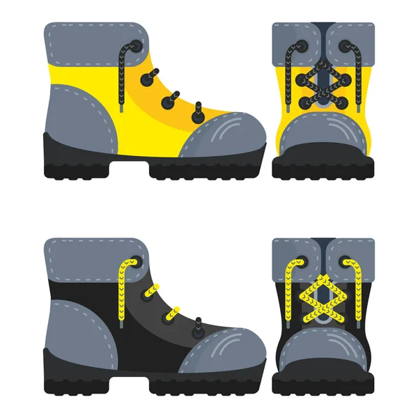 Stiefel gelb und schwarz Symbol — Stockvektor