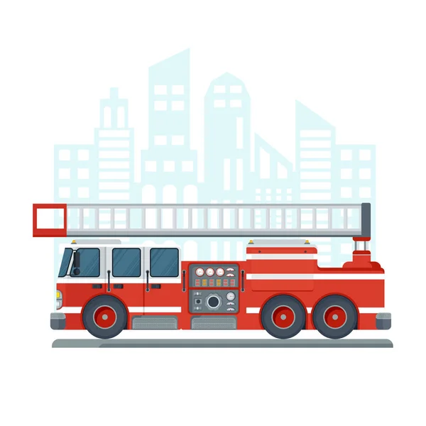 Red Fire Engine — стоковый вектор