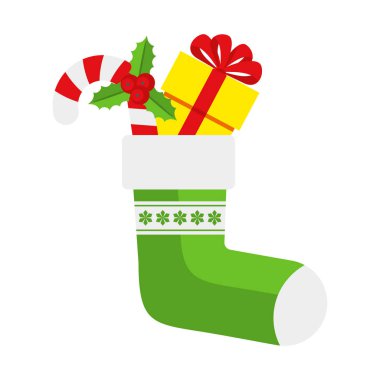 Noel Yeşil Çorabı, tatlı ve hediyeli..