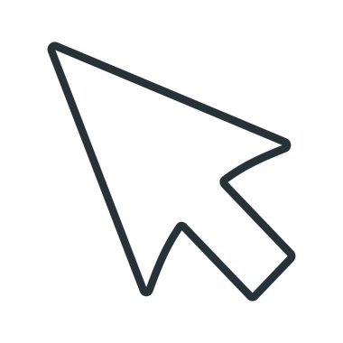 Fare imleç simgesi. Çizgi resim grafiği.