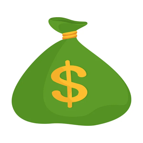 Πράσινη τσάντα τράπεζας — Διανυσματικό Αρχείο