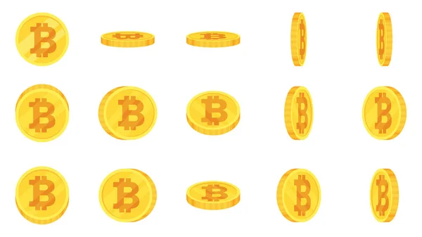 Σπράιτ φύλλο χρυσού bitcoin — Διανυσματικό Αρχείο