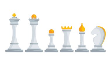 Satranç figürleri. Strateji tahtası oyunu.