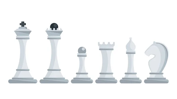 Figurenset für Schach. Strategiespiel. — Stockvektor