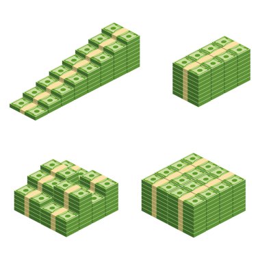 Bir deste kağıt para. Nakit para dolu deste.