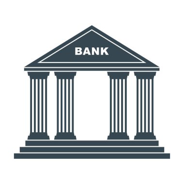 Banka binası simgesi. Klasik görünüm.