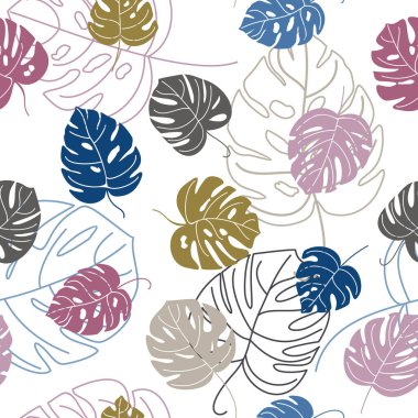 Doğal elementlerle kusursuz soyut geometrik desen.