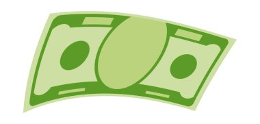 Çok çeşit para. Banknotlar paketlenir, faturalar uçar.