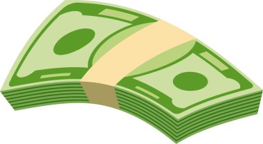 Bir deste kağıt para. Nakit para dolu deste.
