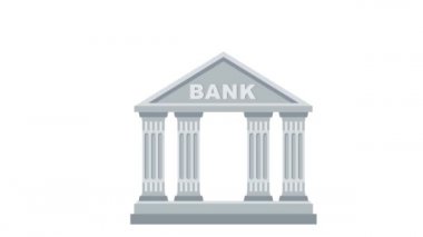 Banka binası simgesi. Finansal kurumun inşasına klasik bakış