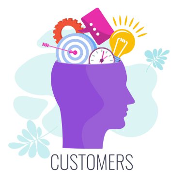 Client, customer, consumer infographics pictogram. clipart