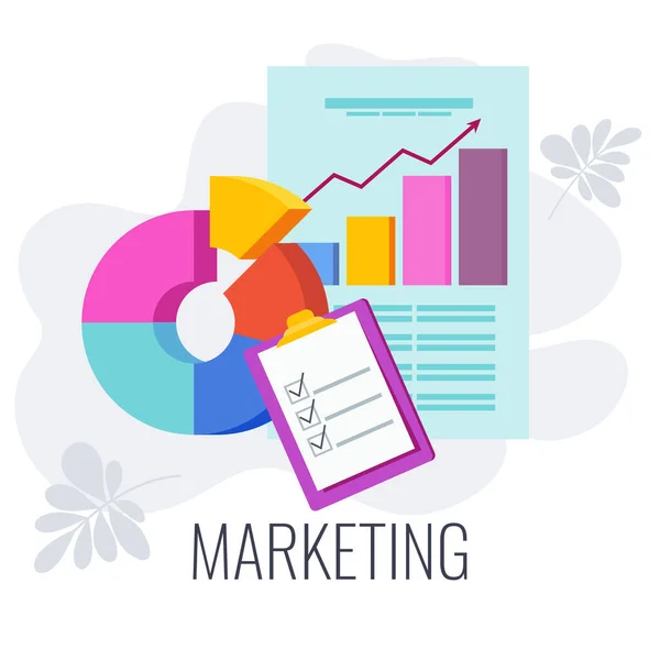 Marketing-Infografik Piktogramm. Vier 4 PS Marketing Mix. — Stockvektor