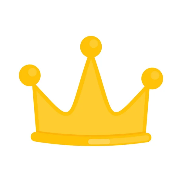 Желтая иконка короны на белом фоне . — стоковый вектор