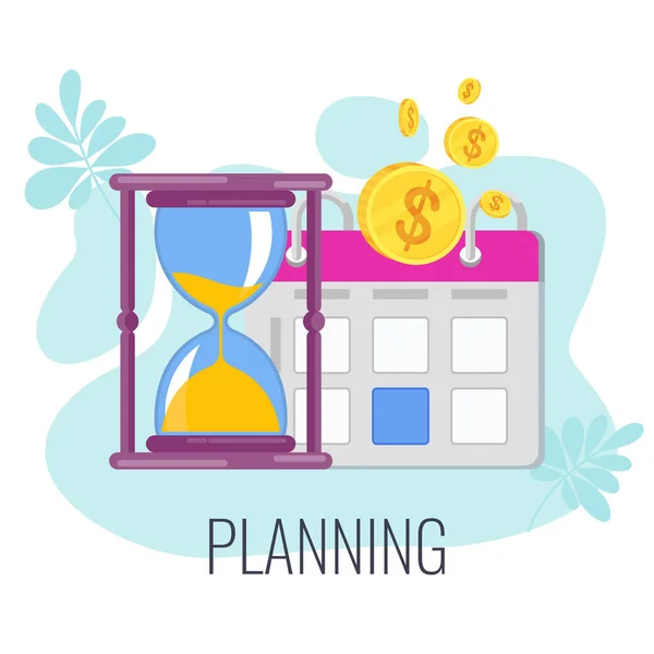 Planejamento e gerenciamento de tempo infográficos pictograma. Sistema de sucesso . —  Vetores de Stock