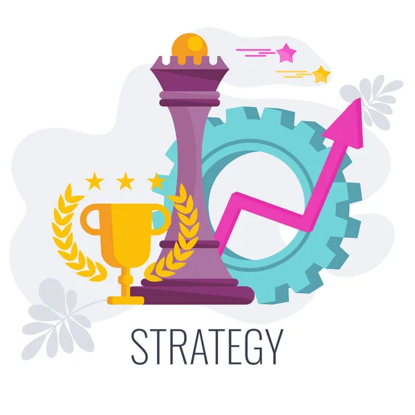 Estratégia de negócios e marketing infográficos pictograma . — Vetor de Stock
