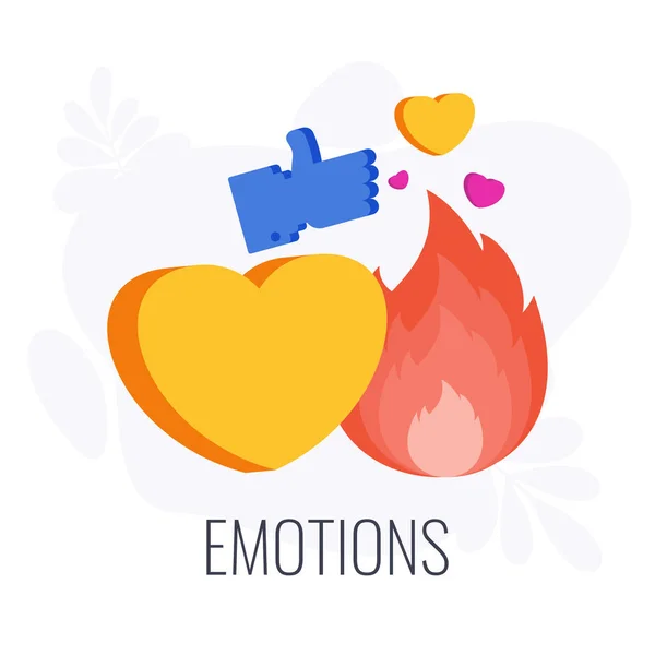 Social media emotions infographics pictogram. Flat vector illustration. — Stock Vector