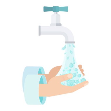 Dezenfeksiyon için antiseptik. El hijyeni. Sabunla el yıkama..