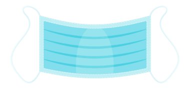 Vektör tıbbi maske. Kişisel koruma ekipmanları.