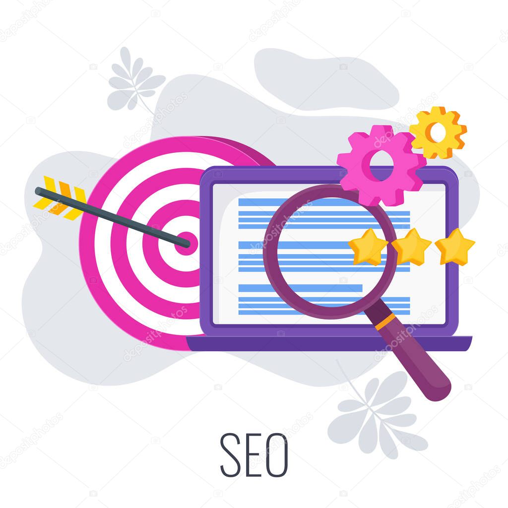 Search engine optimization Infographics Pictogram. SEO strategy.