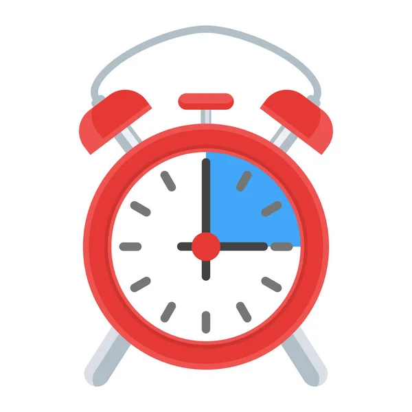 Reloj despertador retro. Ilustración vectorial plana — Archivo Imágenes Vectoriales