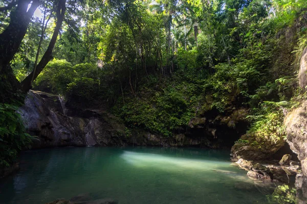 Ukryty Dżungli Wodospady Ingkumhan Popularna Atrakcja Turystyczna Dimiao Bohol Filipiny — Zdjęcie stockowe