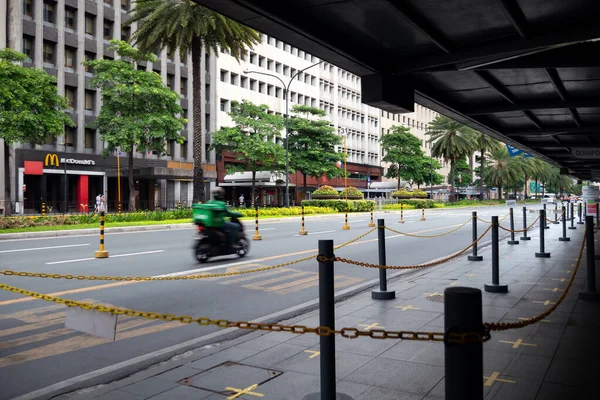 Makati Manilla Filippijnen Mei 2020 Lege Ayala Laan Met Snelle — Stockfoto