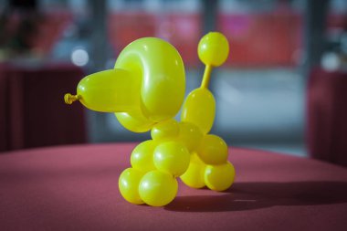 Balon sihirbaz bir partide oluşturulan köpek