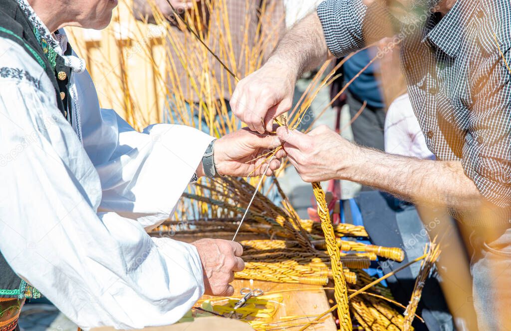 production of Easter whips on the traditional market