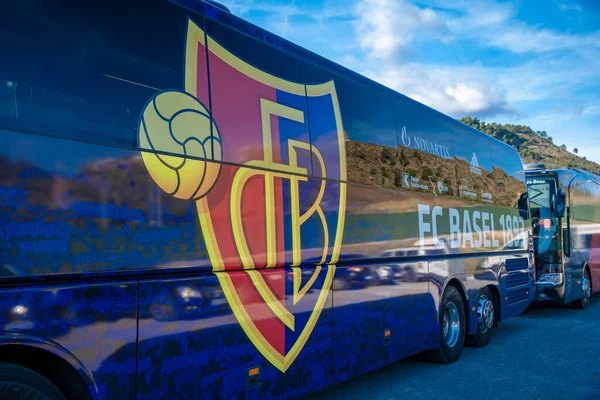 Marbella - January 13, 2020: FC BASEL 1893 football team official bus — Stock fotografie