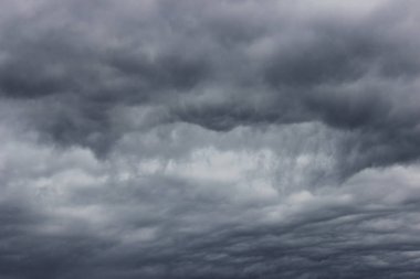 Bulutlu gökyüzü ve siyah bulutlar yağmur önce.