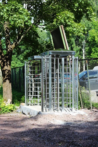 The turnstile full-height rotor electromechanical is installed at the entrance to the Gatchina Park to control and limit the travel of bicycles