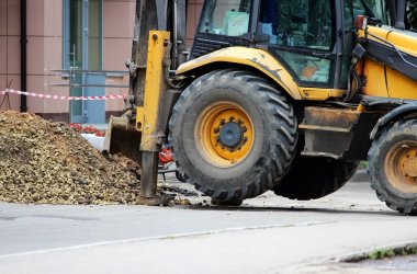 Stabilize etmek için genişletilmiş bacaklar ve kararlı duruma ne zaman su kaza ortadan kaldırarak zaman toprak kazma sabitleme traktör güçlü avara demiri