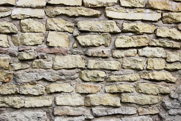 Structuur Beige Muur Van Historische Stenen Kalkhoudend Tufsteen Gatchina Rusland — Stockfoto
