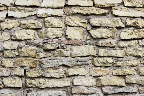 Tekstura Beżowa Ściana Historycznych Kamienie Wapienne Tuf Gatchina Federacja Rosyjska — Zdjęcie stockowe