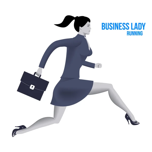 Geschäftsfrau läuft Vorlage — Stockvektor
