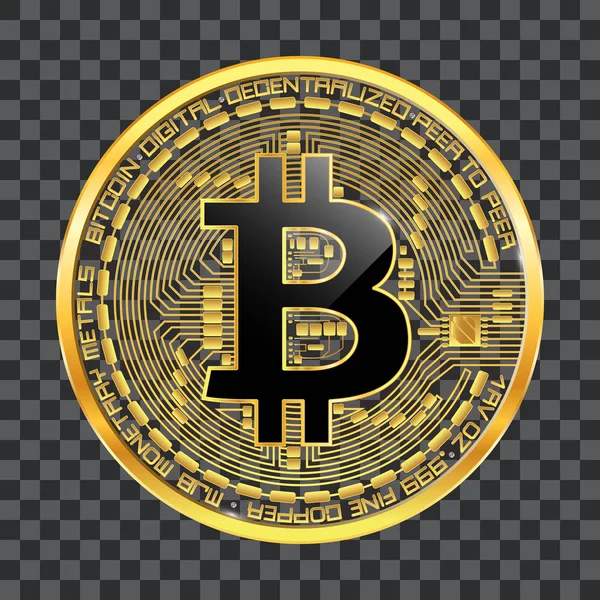 Kripto para birimi bitcoin altın simgesi