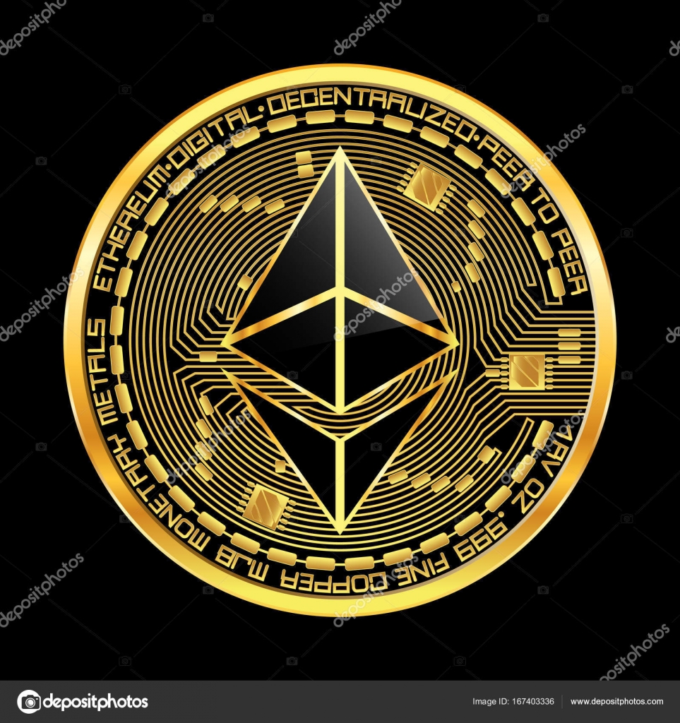Crypto currency ethereum golden symbol Stock Vector by ©Ryzhi 167403336