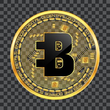 Kripto para birimi bytecoin altın simgesi