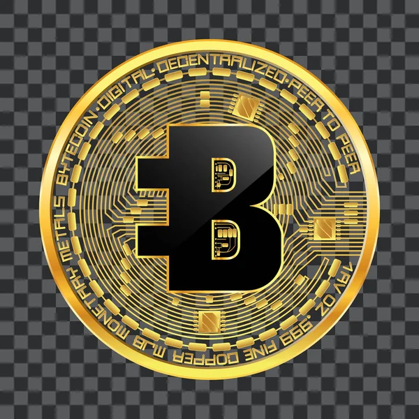 Kripto para birimi bytecoin altın simgesi