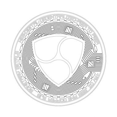 Kripto para birimi nem siyah beyaz simgesi