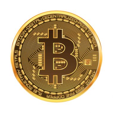 Kripto para birimi bitcoin altın simgesi