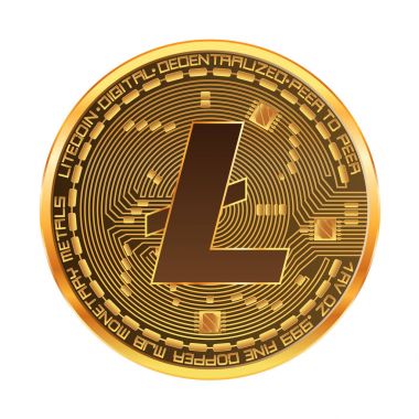Kripto para birimi litecoin altın simgesi