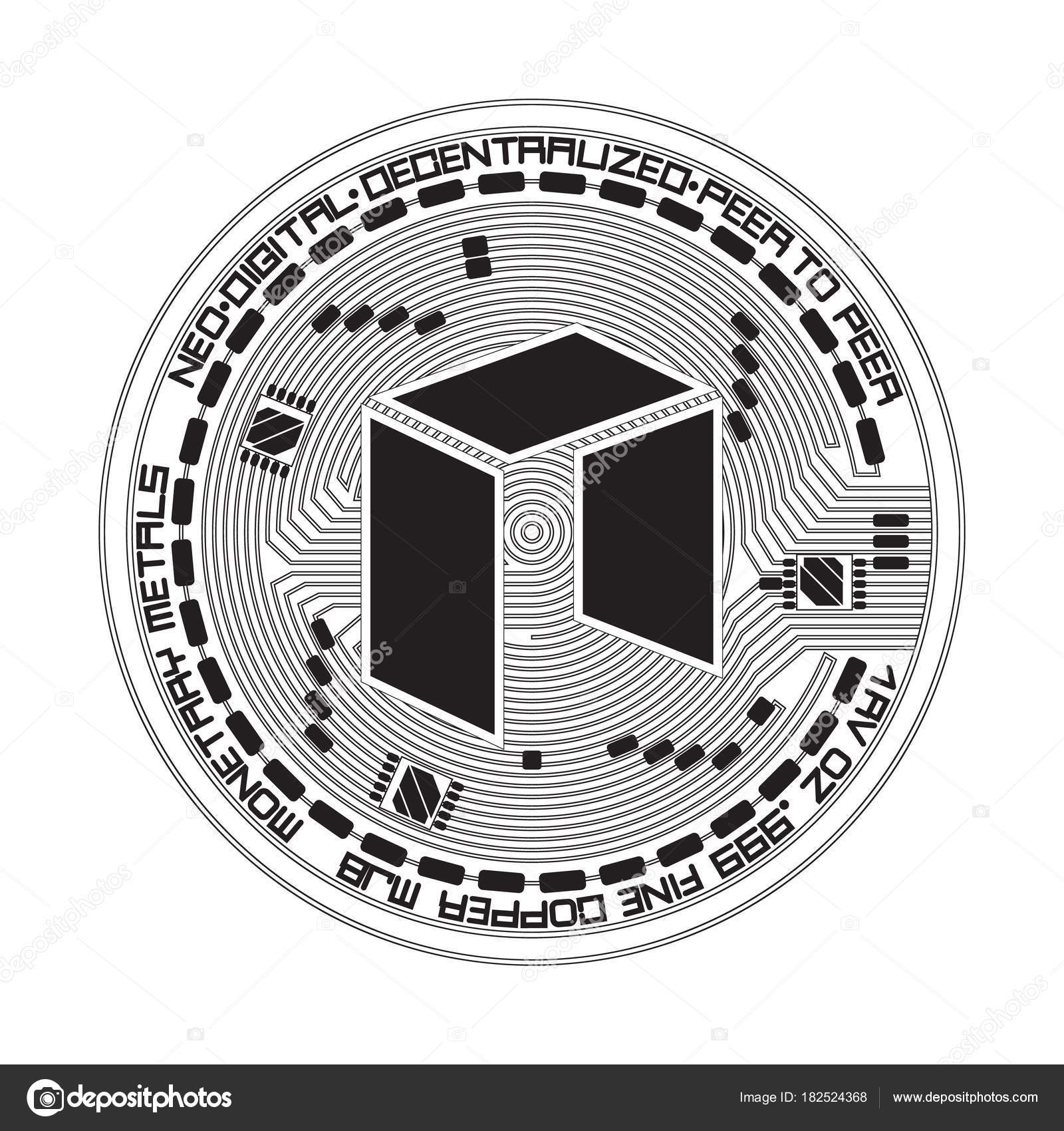 Crypto currency neo black and white symbol Stock Vector by ©Ryzhi 182524368