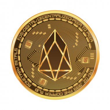 Kripto para birimi eos altın simgesi