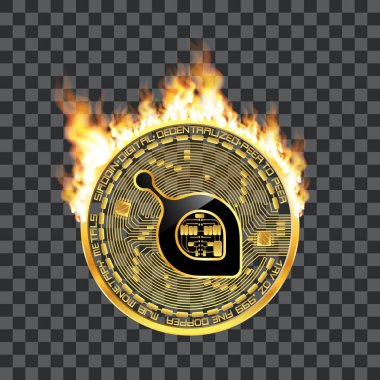 Kripto para birimi siacoin altın simgesi yanıyor