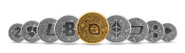 Altın ve gümüş Kripto para birimleri kümesi