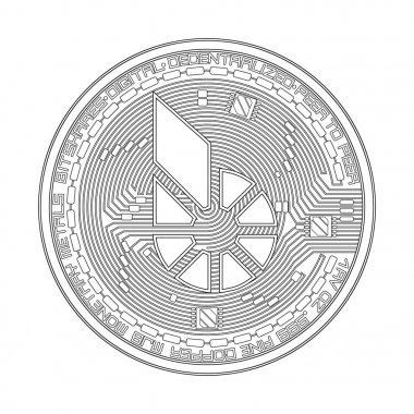 Kripto para birimi bitshares siyah ve beyaz simgesi