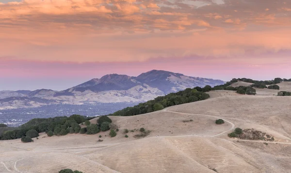 MT. Diablo ηλιοβασίλεμα. Contra Costa County, Καλιφόρνια, ΗΠΑ — Φωτογραφία Αρχείου