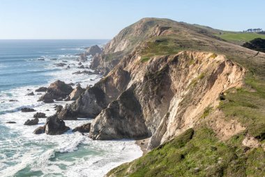 Baca Rock, Point Reyes Milli Seashore, Kuzey Kaliforniya, ABD